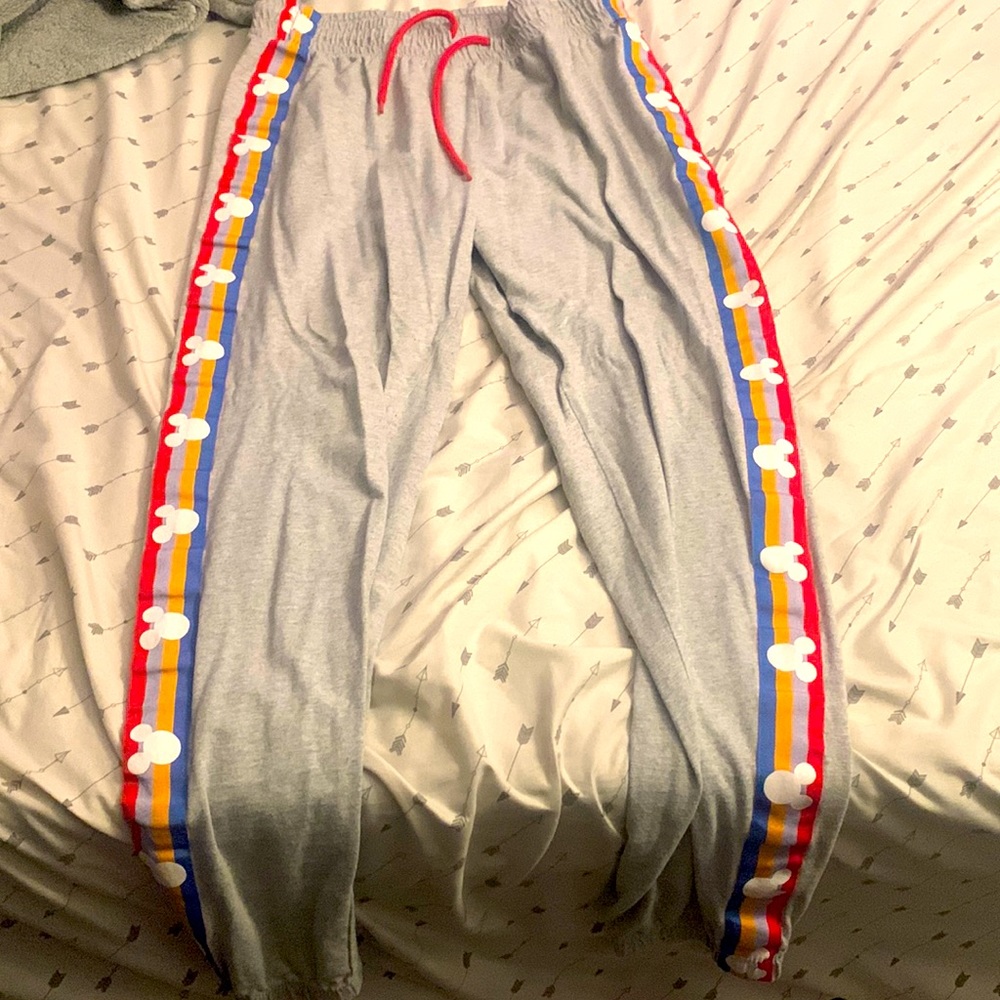 Grey Multi color strip Sweats